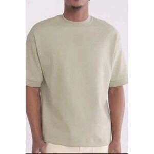 Amongst Others Heavyweight Box Cut Tee Men's Sz XL White Preppy Capsule Wardrobe